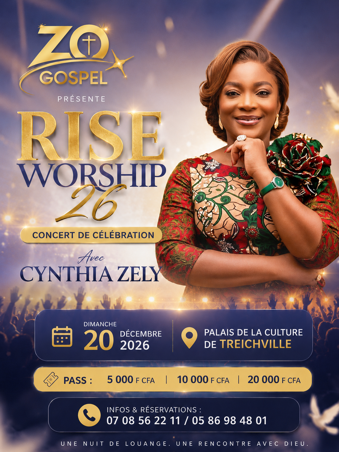 RISE WORSHIP 26 : CYNTHIA ZELY en concert de célébration à Abidjan